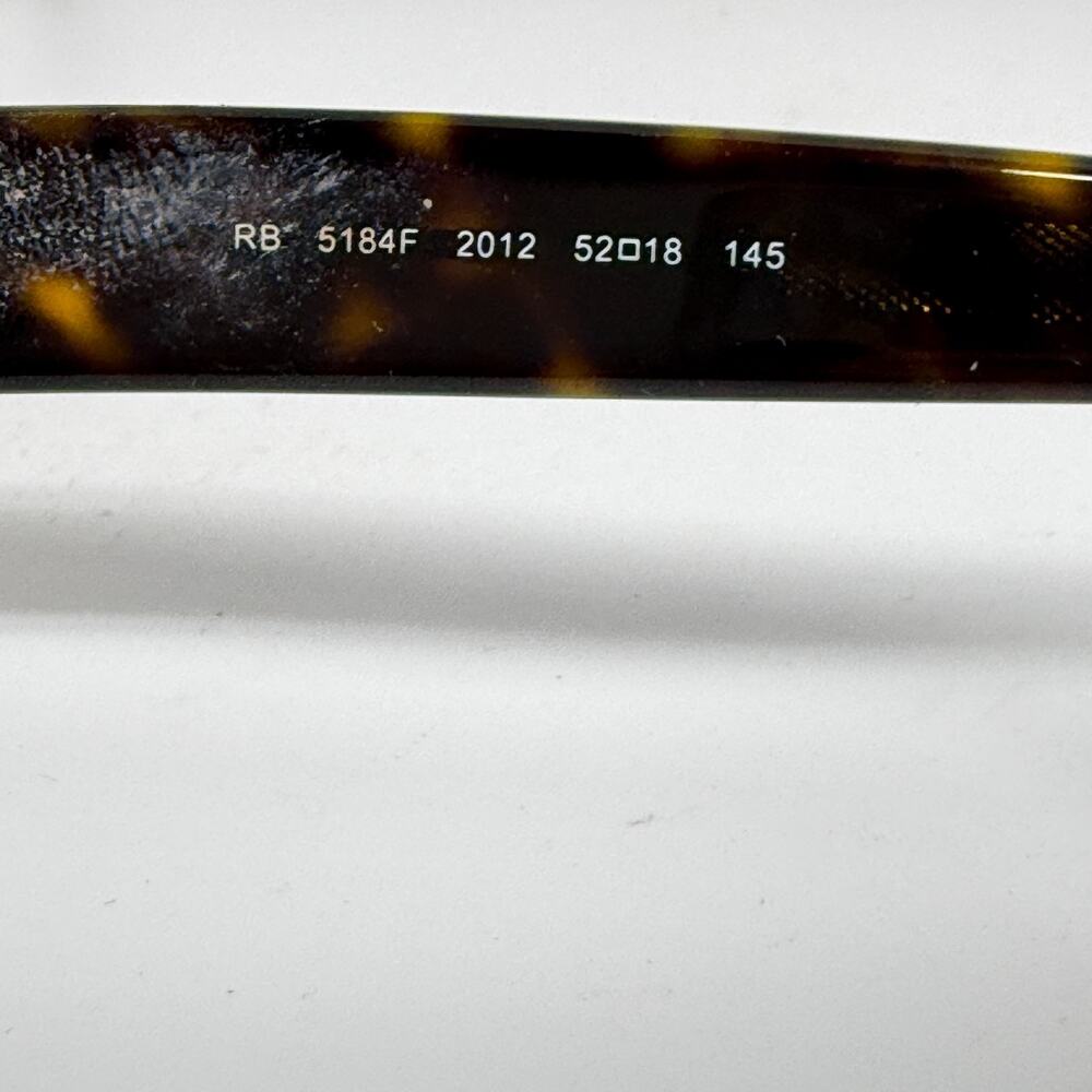 Ray Ban RB 5184F 2012 52-18-145 Tortoise Sunglasses Frame‎ &N44 20529 - Picture 5 of 7